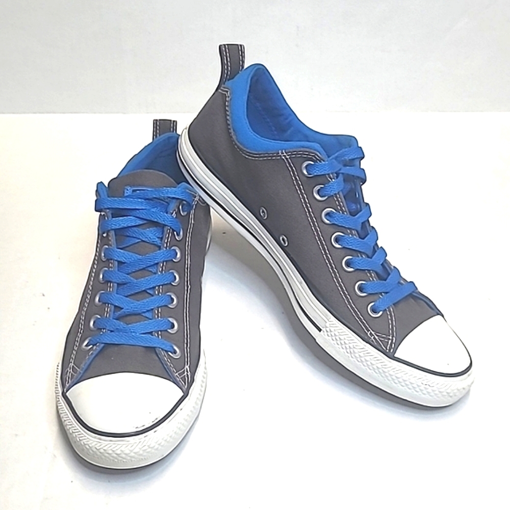 Gray and Blue Converse